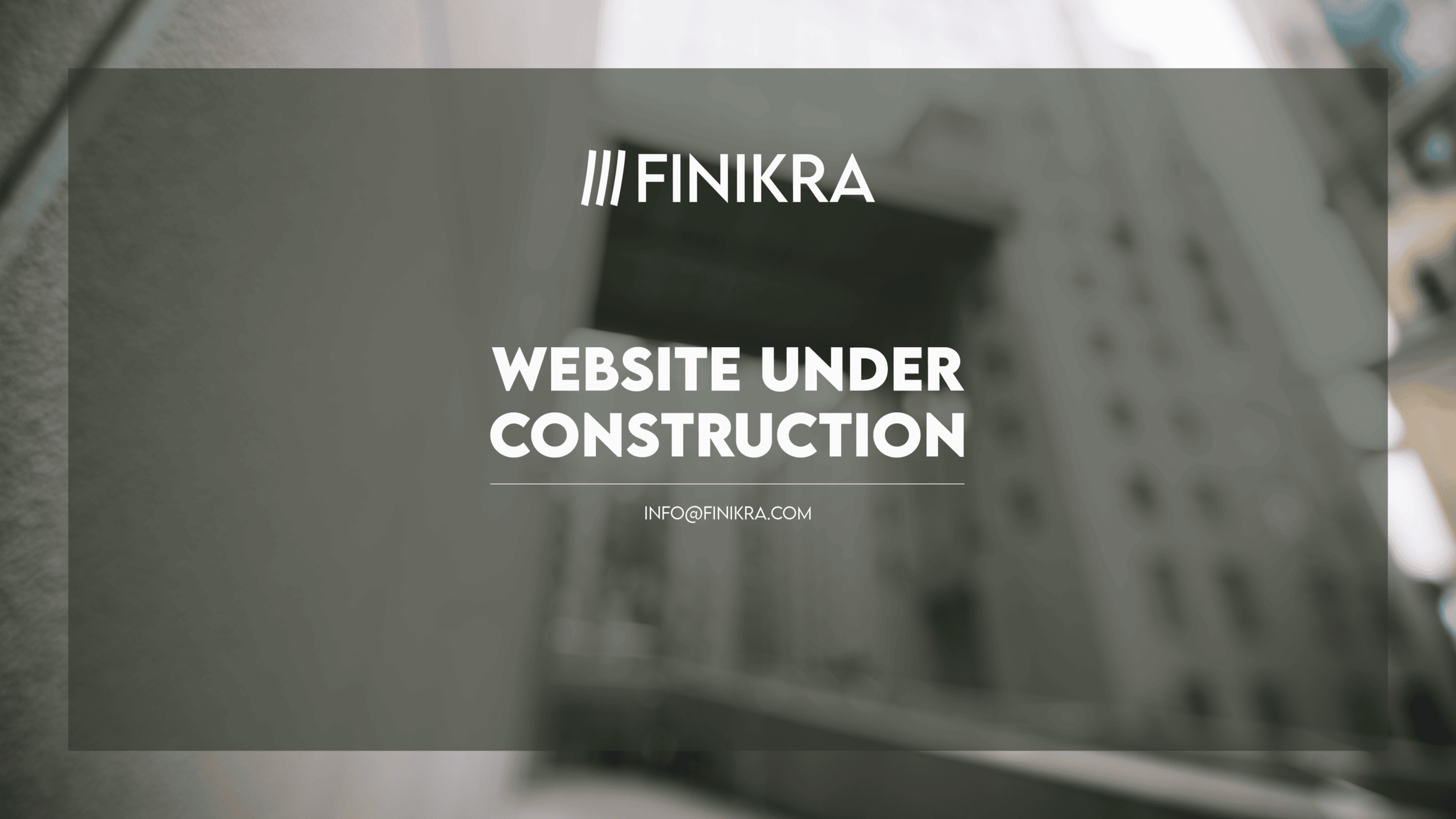 Finikra under construction